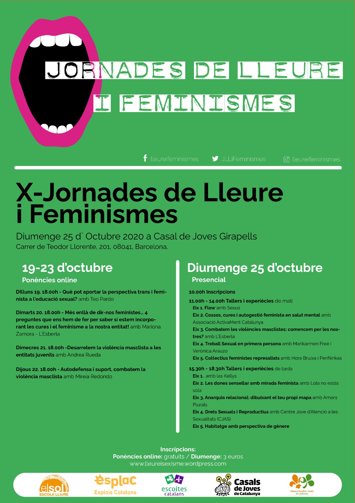 cartell Jornades Lleure i Feminismes