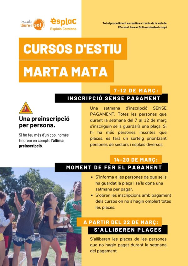 Cursos Marta Mata estiu 2023